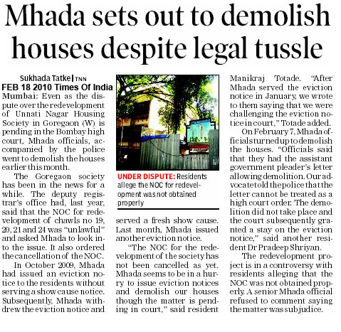Mhada Withdraws Eviction Notice